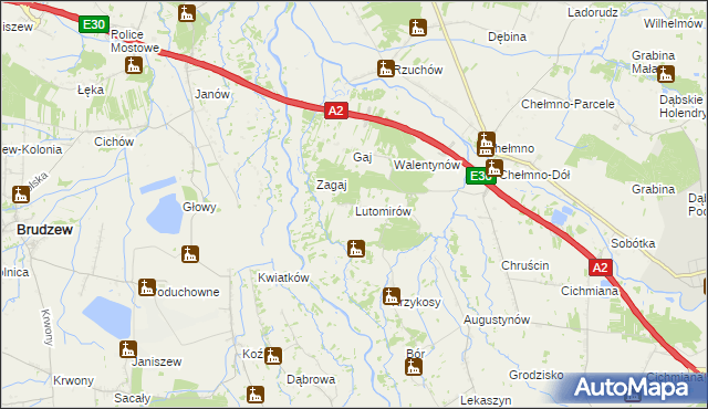 mapa Lutomirów, Lutomirów na mapie Targeo