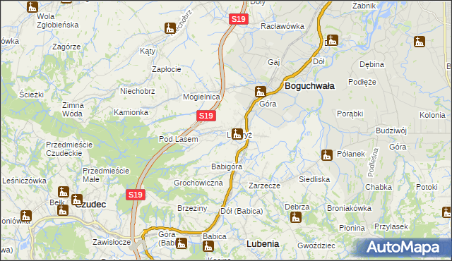 mapa Lutoryż, Lutoryż na mapie Targeo