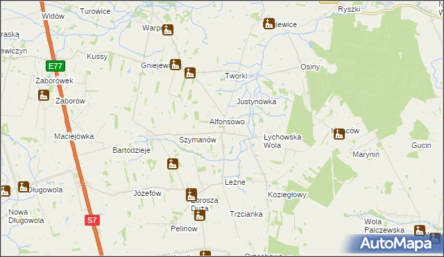 mapa Łychów, Łychów na mapie Targeo