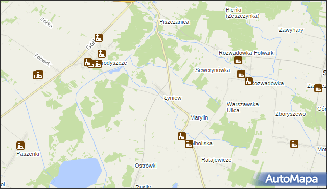 mapa Łyniew, Łyniew na mapie Targeo