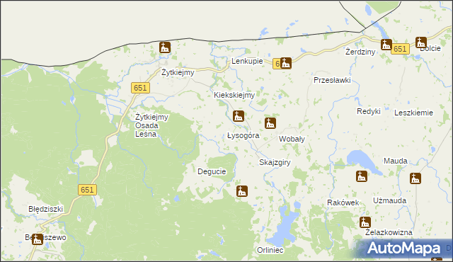 mapa Łysogóra, Łysogóra na mapie Targeo