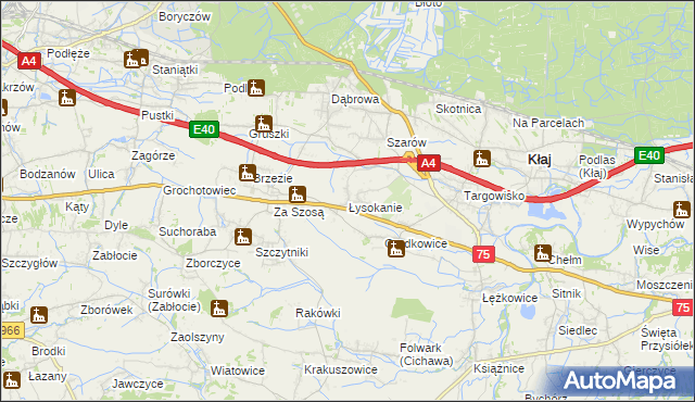 mapa Łysokanie, Łysokanie na mapie Targeo