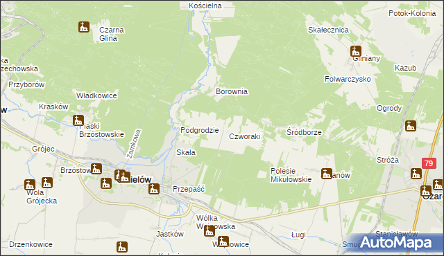 mapa Łysowody, Łysowody na mapie Targeo