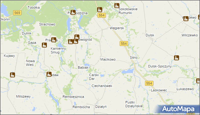 mapa Macikowo, Macikowo na mapie Targeo