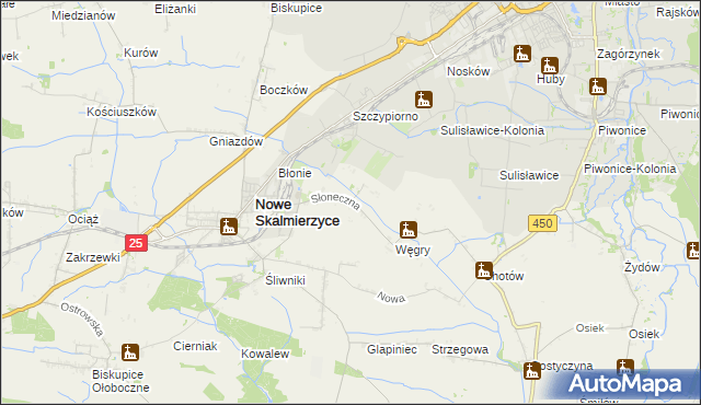 mapa Mączniki gmina Nowe Skalmierzyce, Mączniki gmina Nowe Skalmierzyce na mapie Targeo