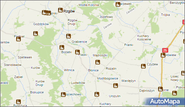 mapa Mądroszki, Mądroszki na mapie Targeo