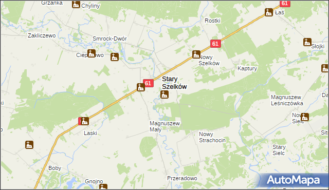 mapa Magnuszew Duży, Magnuszew Duży na mapie Targeo