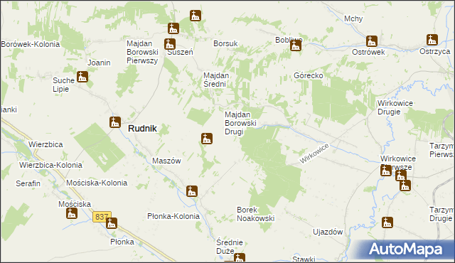 mapa Majdan Łuczycki, Majdan Łuczycki na mapie Targeo