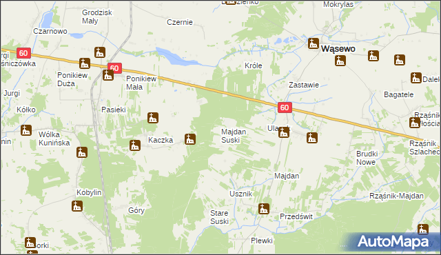 mapa Majdan Suski, Majdan Suski na mapie Targeo