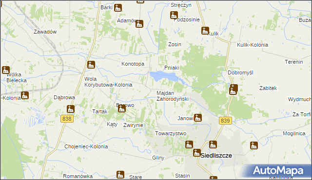 mapa Majdan Zahorodyński, Majdan Zahorodyński na mapie Targeo