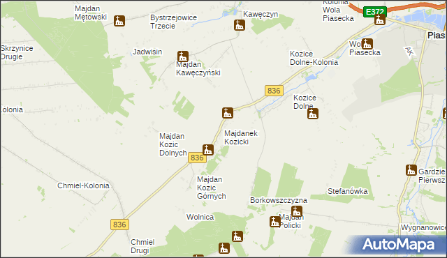 mapa Majdanek Kozicki, Majdanek Kozicki na mapie Targeo