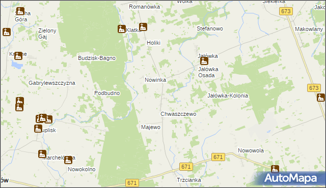 mapa Majewo Kościelne, Majewo Kościelne na mapie Targeo