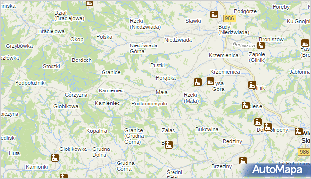 mapa Mała, Mała na mapie Targeo