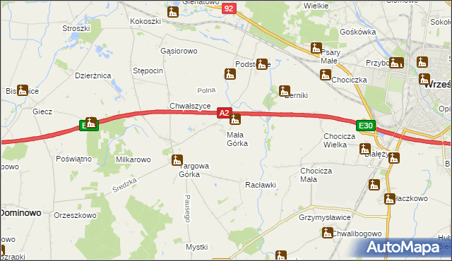 mapa Mała Górka, Mała Górka na mapie Targeo