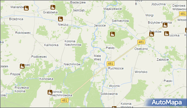 mapa Mała Wieś gmina Konopnica, Mała Wieś gmina Konopnica na mapie Targeo