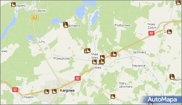 mapa Mała Wieś gmina Siedlec, Mała Wieś gmina Siedlec na mapie Targeo