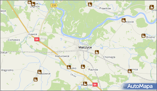 mapa Malczyce powiat średzki, Malczyce powiat średzki na mapie Targeo