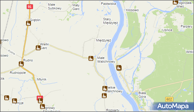 mapa Małe Walichnowy, Małe Walichnowy na mapie Targeo