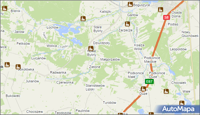 mapa Małgorzatów, Małgorzatów na mapie Targeo