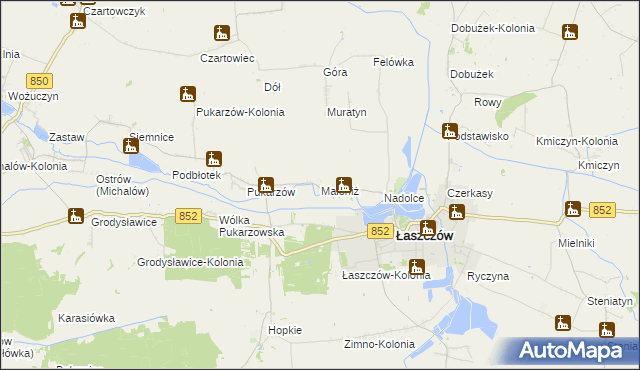 mapa Małoniż, Małoniż na mapie Targeo