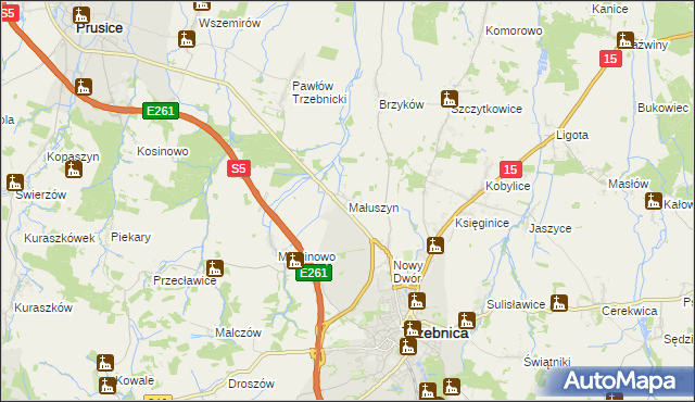 mapa Małuszyn, Małuszyn na mapie Targeo