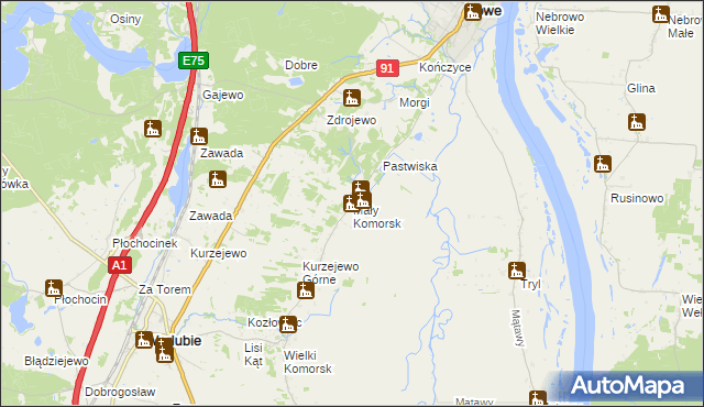 mapa Mały Komorsk, Mały Komorsk na mapie Targeo