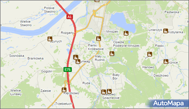 mapa Mały Rudnik, Mały Rudnik na mapie Targeo