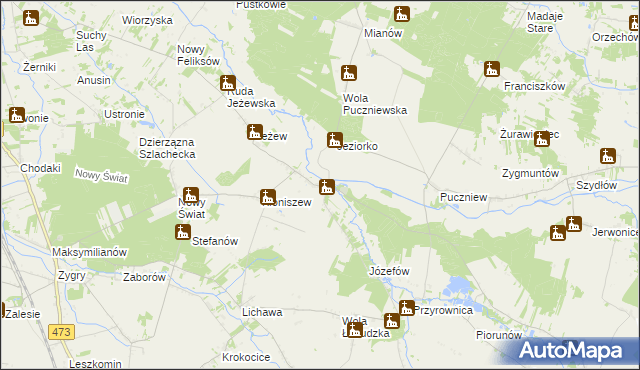 mapa Małyń, Małyń na mapie Targeo