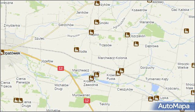 mapa Marchwacz-Kolonia, Marchwacz-Kolonia na mapie Targeo