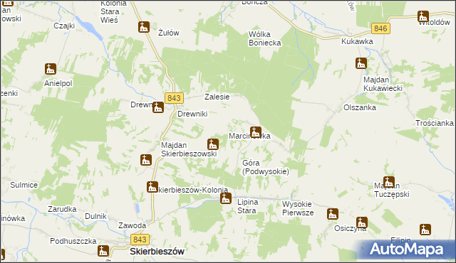 mapa Marcinówka, Marcinówka na mapie Targeo