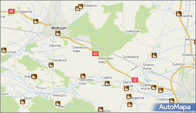 mapa Markotów Mały, Markotów Mały na mapie Targeo