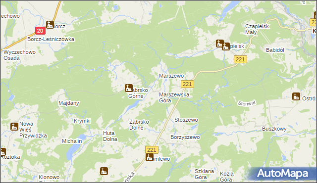 mapa Marszewska Góra, Marszewska Góra na mapie Targeo