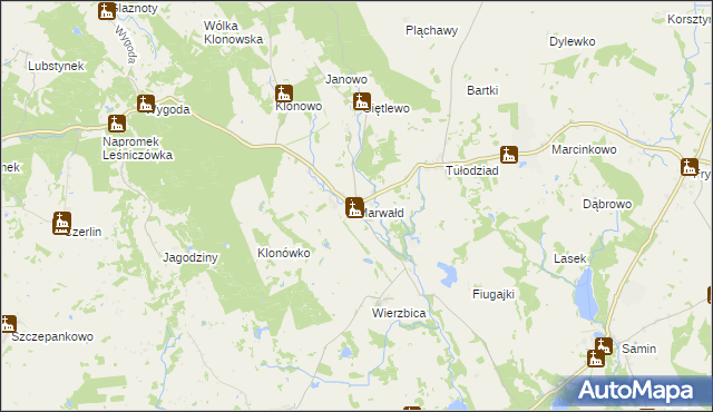 mapa Marwałd, Marwałd na mapie Targeo