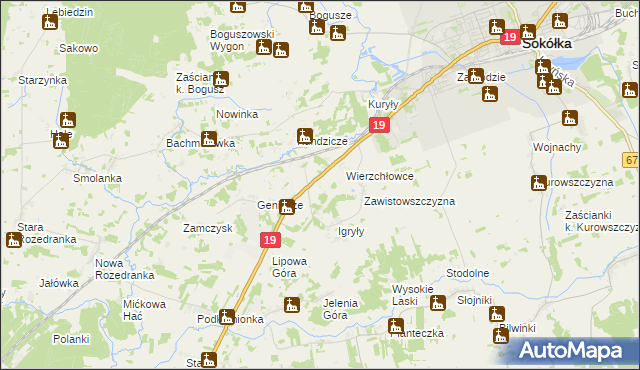 mapa Maślanka, Maślanka na mapie Targeo