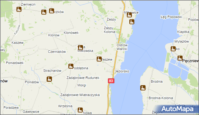 mapa Maszew, Maszew na mapie Targeo