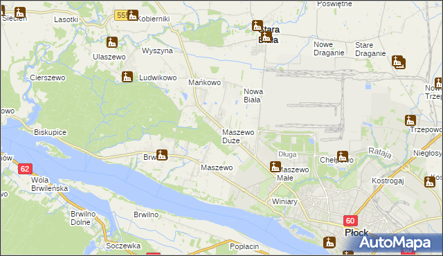 mapa Maszewo Duże, Maszewo Duże na mapie Targeo