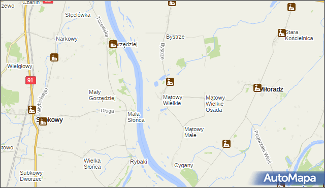 mapa Mątowy Wielkie, Mątowy Wielkie na mapie Targeo