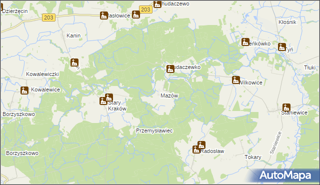 mapa Mazów, Mazów na mapie Targeo