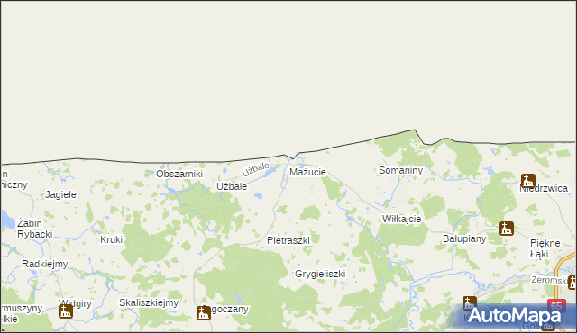 mapa Mażucie, Mażucie na mapie Targeo