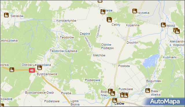 mapa Mełchów, Mełchów na mapie Targeo