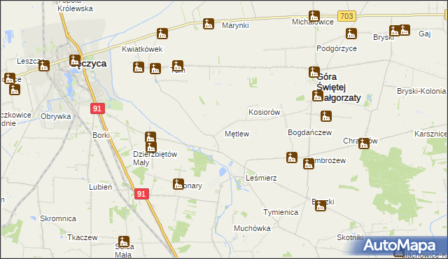 mapa Mętlew, Mętlew na mapie Targeo