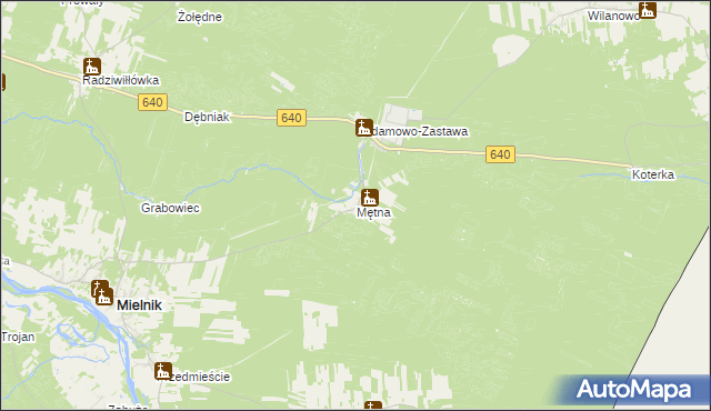 mapa Mętna, Mętna na mapie Targeo