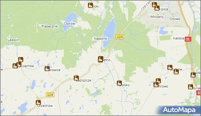 mapa Mętno, Mętno na mapie Targeo