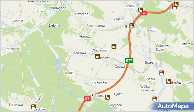 mapa Miąsowa, Miąsowa na mapie Targeo