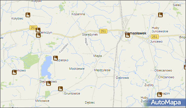mapa Miąża, Miąża na mapie Targeo