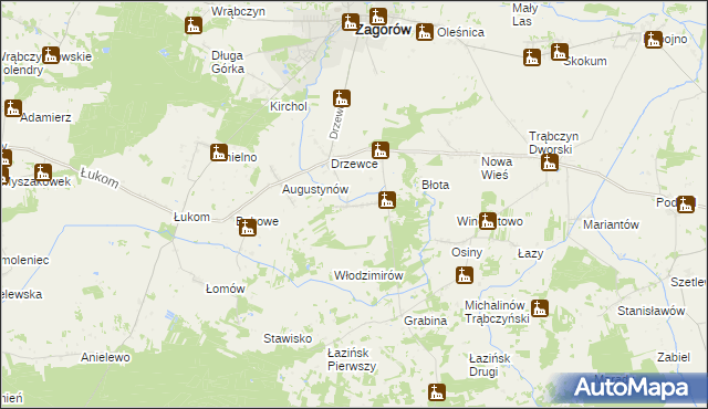 mapa Michalinów Oleśnicki, Michalinów Oleśnicki na mapie Targeo