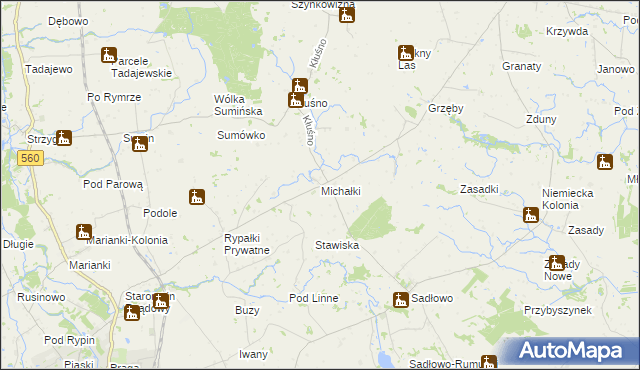 mapa Michałki gmina Świedziebnia, Michałki gmina Świedziebnia na mapie Targeo