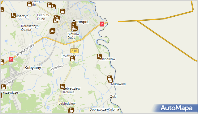 mapa Michalków, Michalków na mapie Targeo