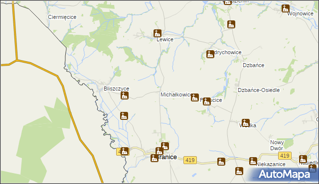 mapa Michałkowice, Michałkowice na mapie Targeo