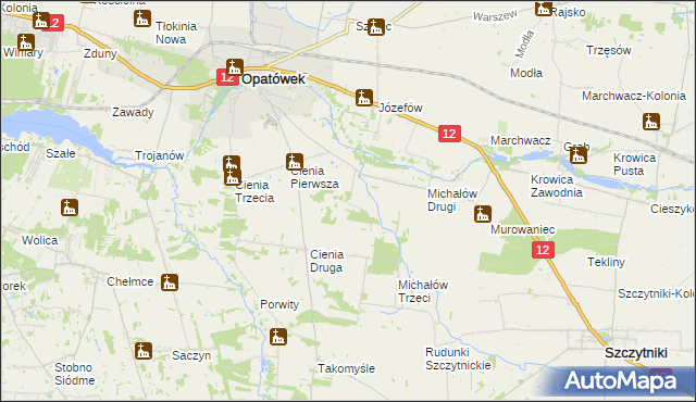 mapa Michałów Czwarty, Michałów Czwarty na mapie Targeo